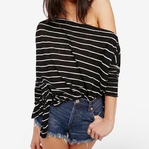 Free People Love Lane Striped Knot T-Shirt